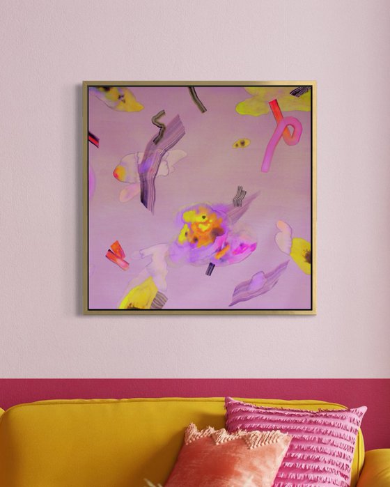 Acid romantic - Abstract large watercolor