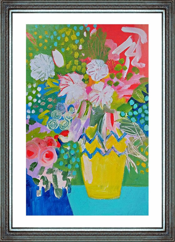 Flowers in a Yellow Vase III