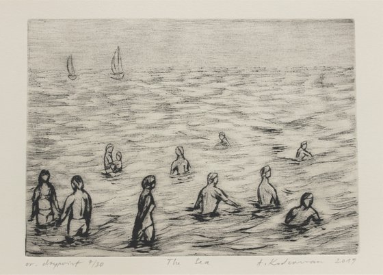 Graphic: The Sea 2019, drypoint