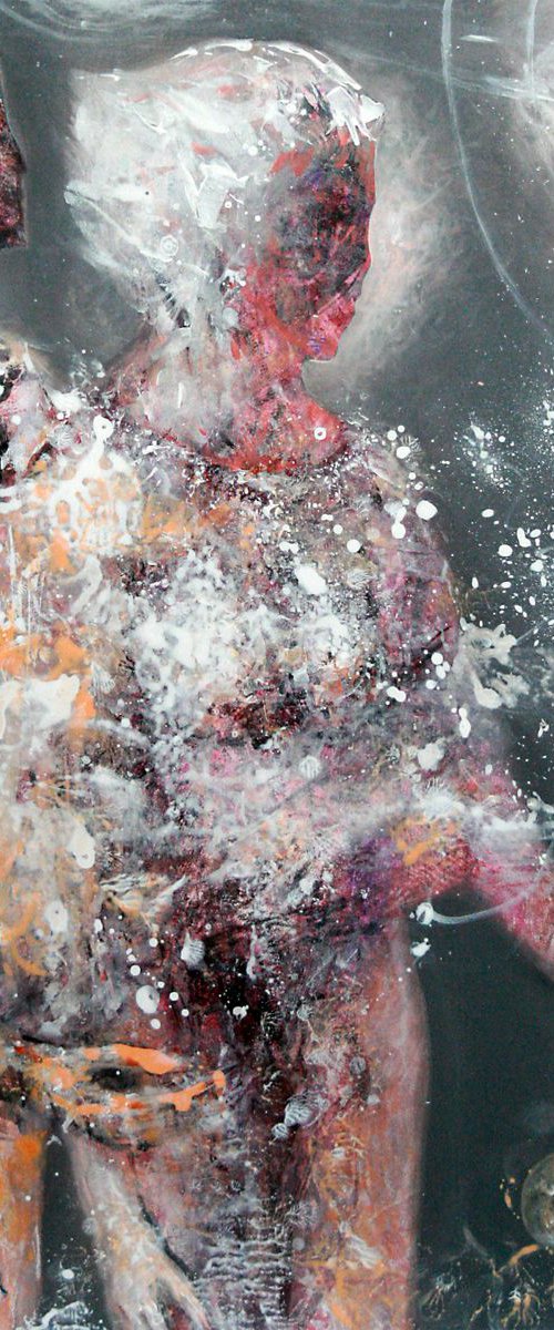 LARGE BEAUTIFUL LOVE COUPLE ANCESTRAL WEDDING COSMIC ADAM AND EVE BODIES LIKE STAR DUST BY KLOSKA by Kloska Ovidiu