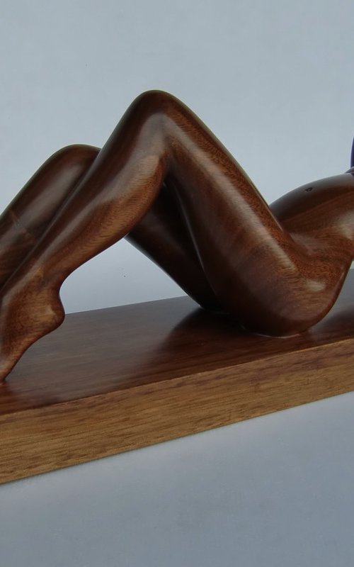 Nude Woman Wood Sculpture ECSTASY by Jakob Wainshtein