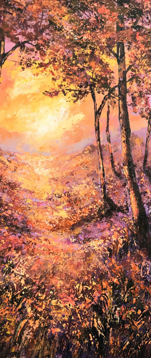 After Glow -landscape painting by Colette Baumback