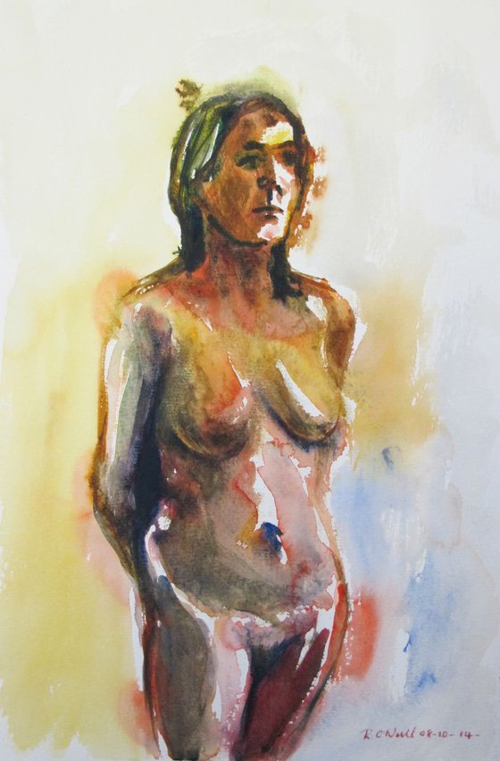 standing female nude