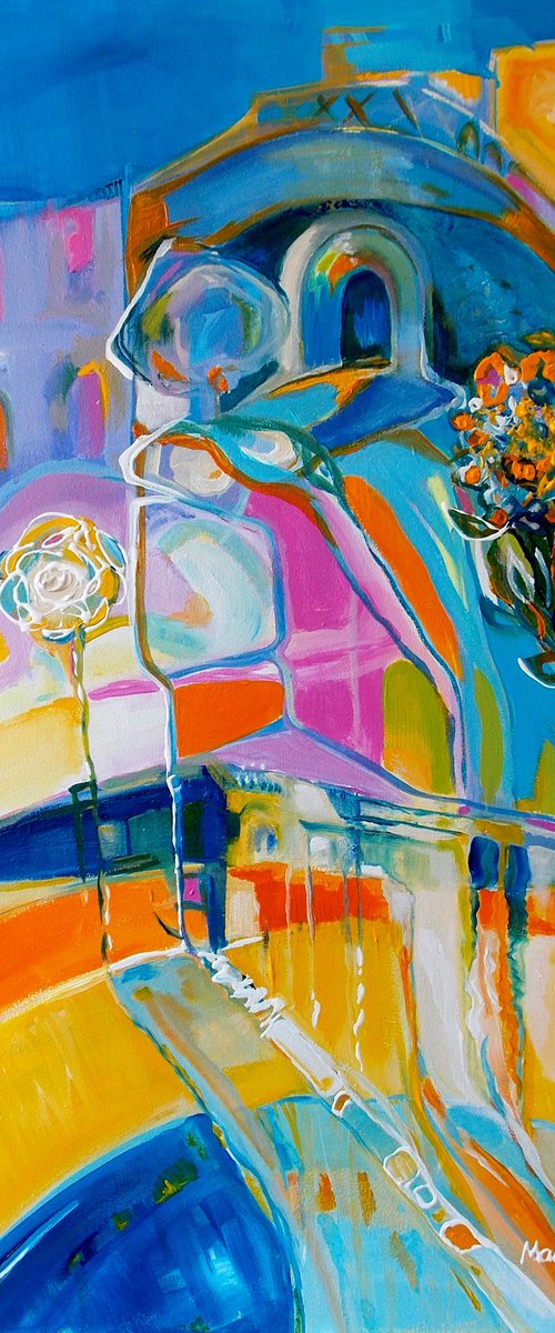 Dreams come true! - Colour explosion, Abstract landscape by Maria Paunova