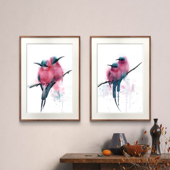 Bee Eaters - Diptych