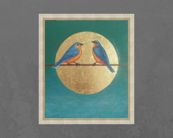 bird painting "Azure birds"