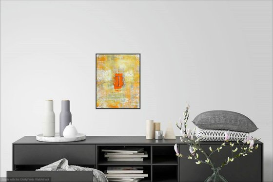 Abstract Orange Silver Pattern