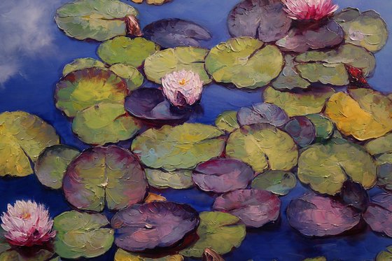 "Lilies on the Pond"