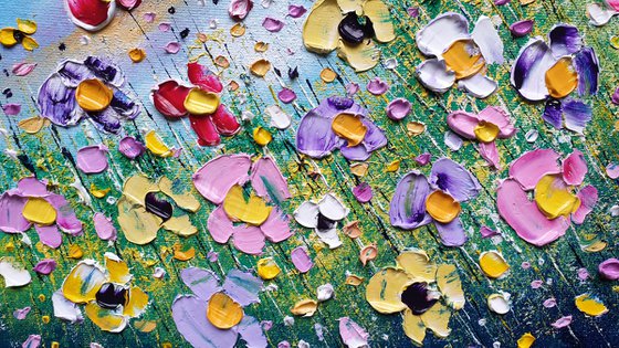 "Spring Meadow Flowers in Love"