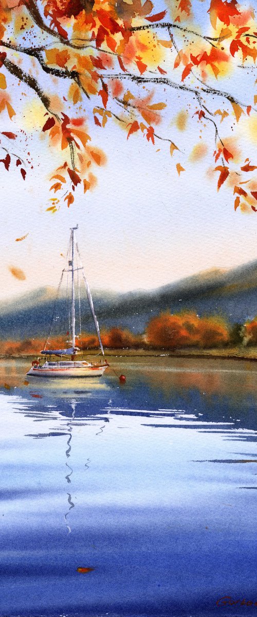 Autumn harbor by Eugenia Gorbacheva