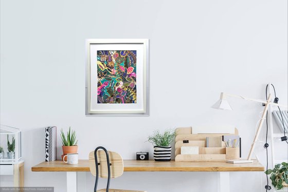 FLOWERS 8. (large framed)