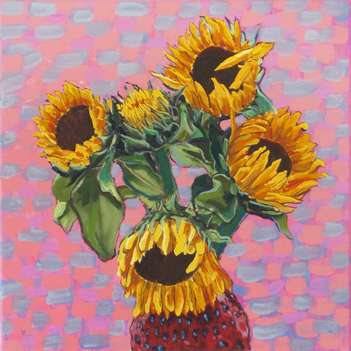 Five Sunflowers by Richard Gibson