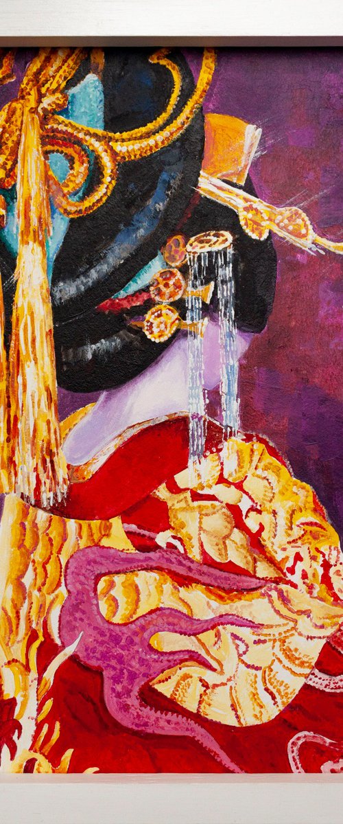 Woman in a kimono by Aleksandr Neliubin