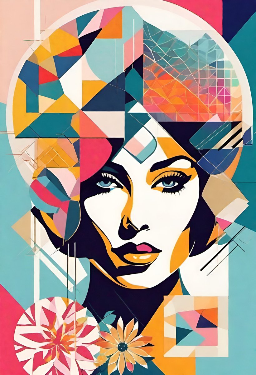 Urban And Pop Portrait Giclee Print By Misty Lady - M. Nierobisz, 12 X 17", Colors In My Mind, Original Artwork