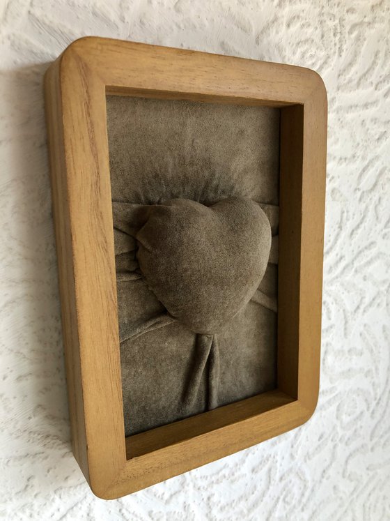 Lovers Heart 4 - Original Framed Sculpture Perfect for Valentines Day Gift