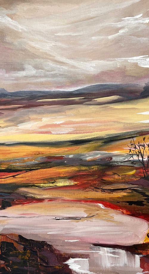 The Warmth of Autumn, An Abstract Autumnal Landscape by Marja Brown