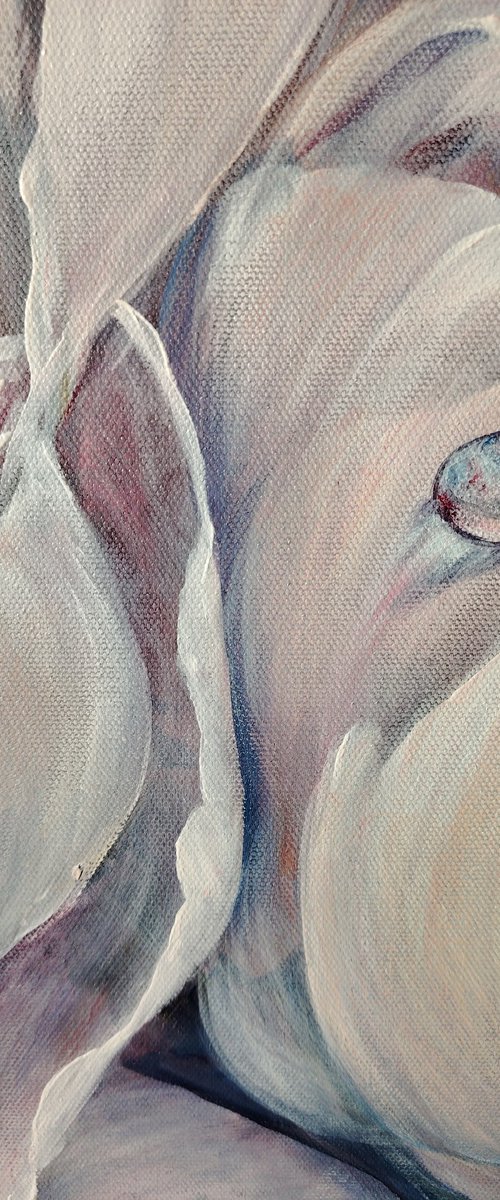 Pre-dawn Peonies. Original. by Elena Pertceva