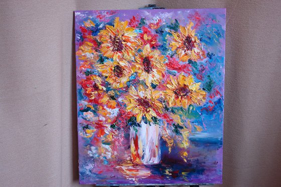 Sunflowers. still life in the vase