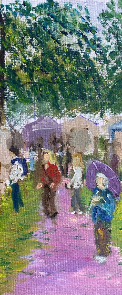 People walking at art festival by Dmitry Fedorov