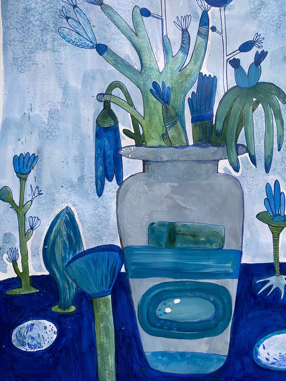 Blue vase