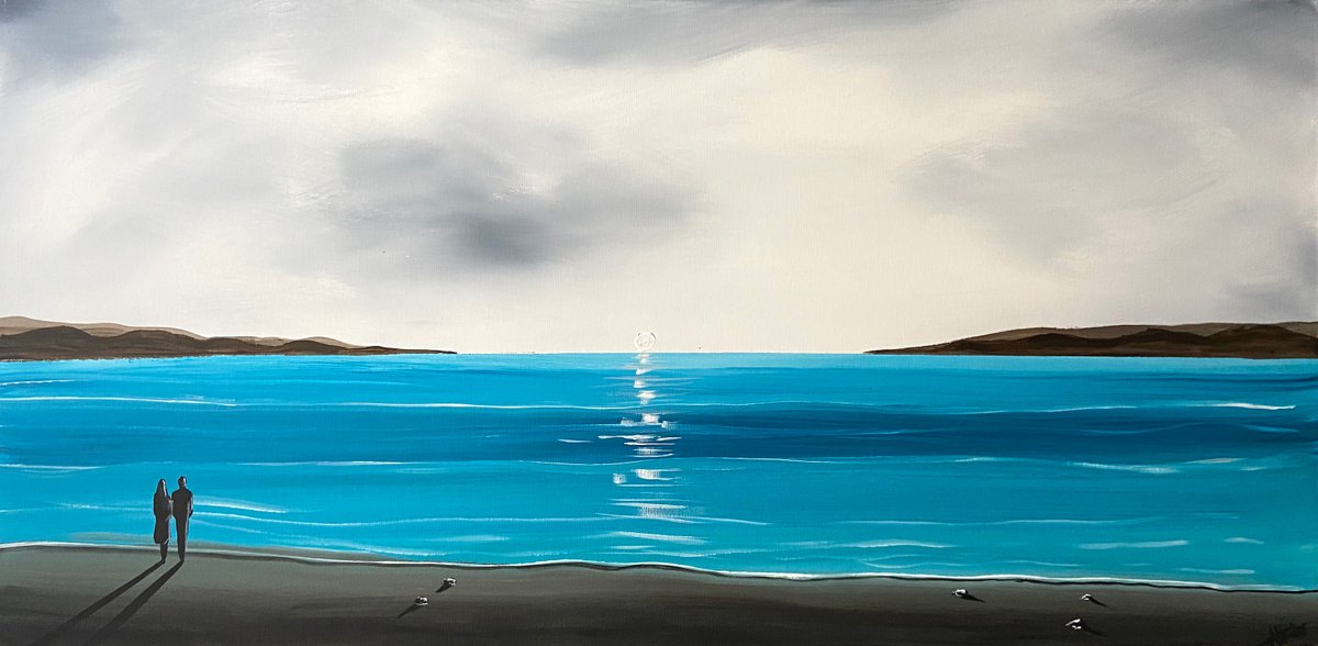Teal Blue Sea by Aisha Haider