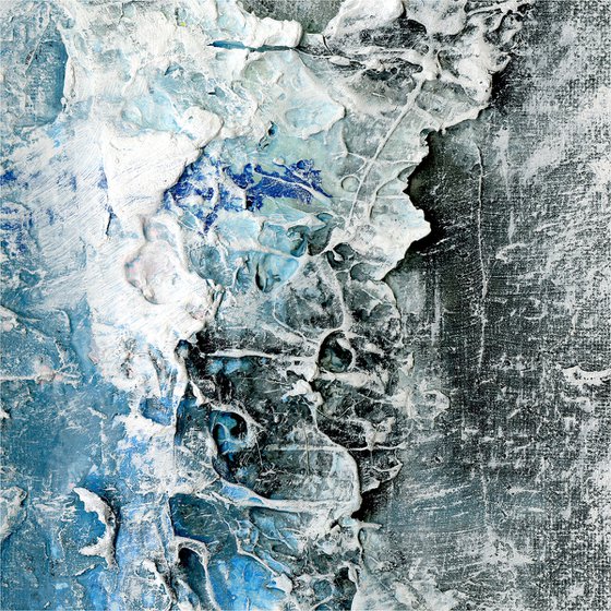 Winter Song - Highly Textured Abstract Painting by Kathy Morton Stanion