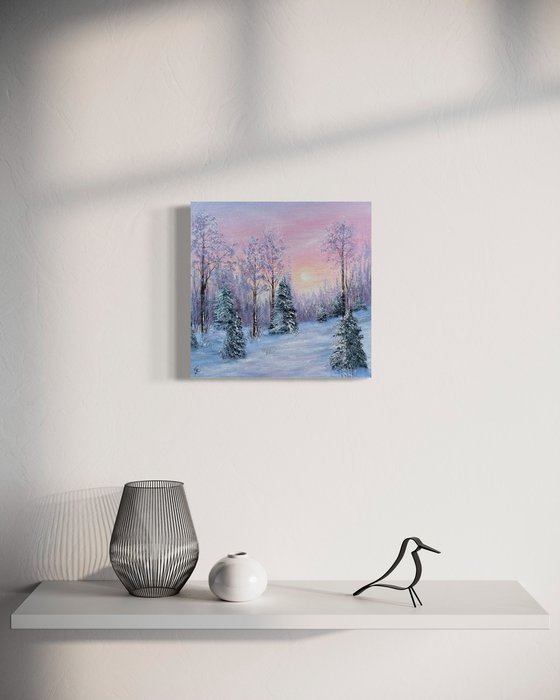 Winter Serenity: A Symphony in Pastel
