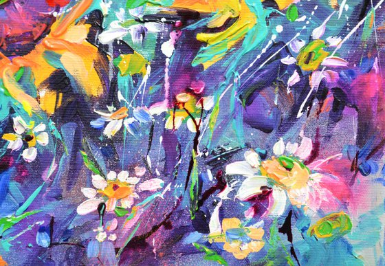 Sunflowers Swirls - Wild Flowers Field