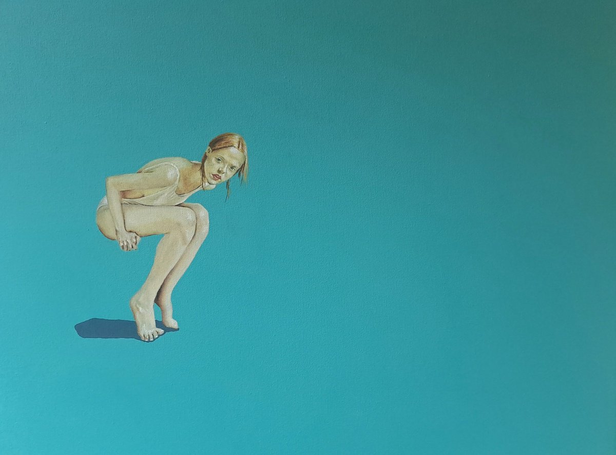 Photorealistic Portrait Painting By Lee Jenkinson, 31 X 24", Then I