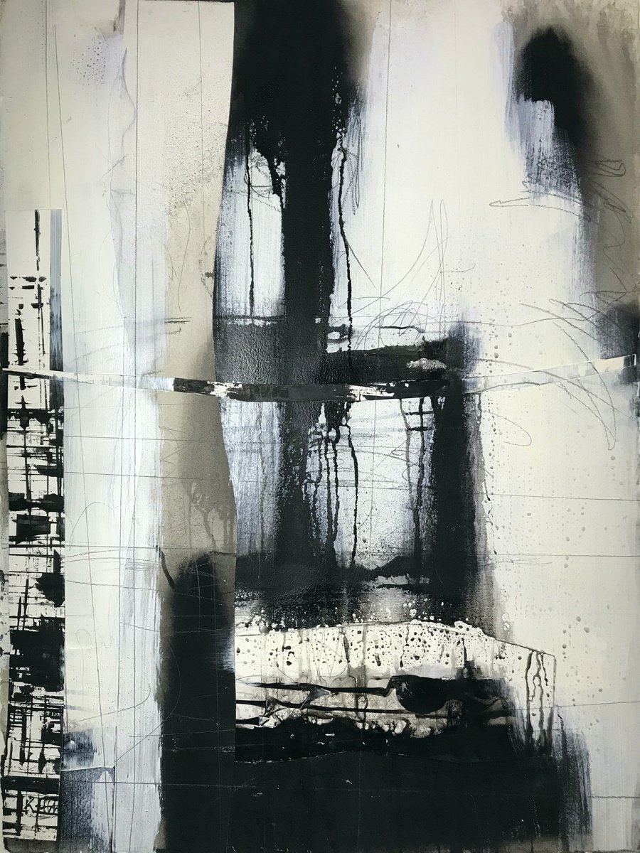 Organic Abstract Acrylic Painting By Kris Haas, 22 X 30", Arbitrary Disjointed, Original Artwork