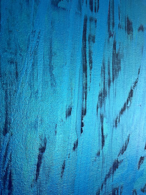 Hand-painted Blue Flow