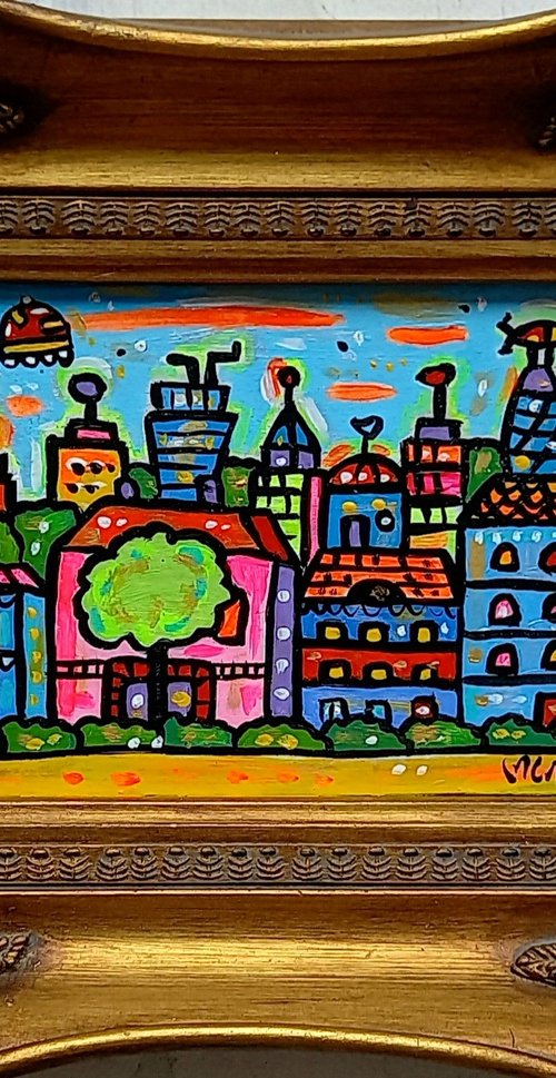 Antique Imaginary View of London by Maria Luisa  Azzini