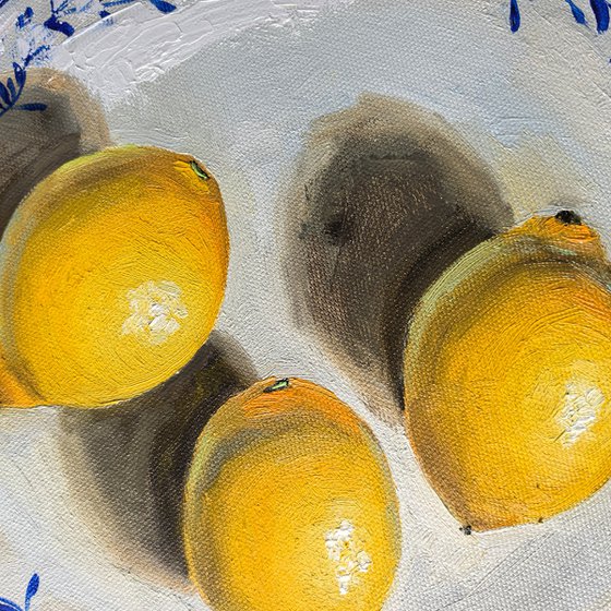 Lemons on plate