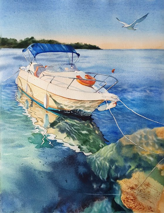 Quite bay in Mediterranean