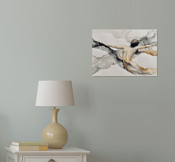 Abstract Ethereal Female Dreamlike Silhouette