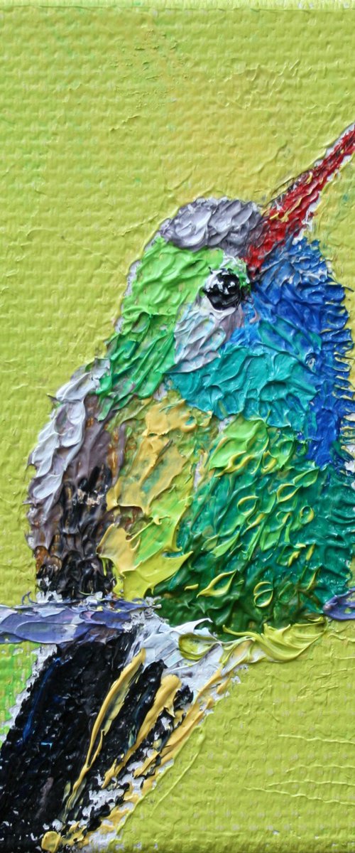 Hummingbird /  FROM MY SERIES  FROM MY SERIES "MINI PICTURE" / ORIGINAL PAINTING by Salana Art