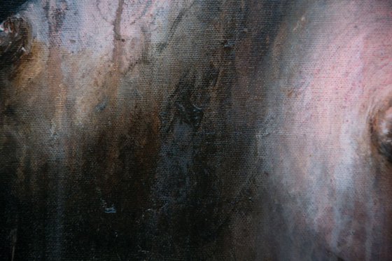 "Exposure",Original acrylic painting on canvas 40x80x2cm.This is part of a series of paintings called "The true of beauty"