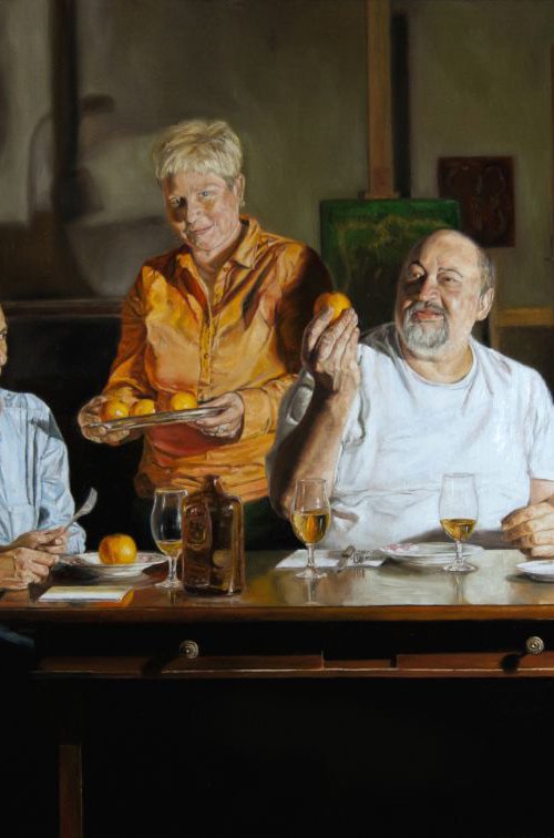 Dinner with mandarins by Paolo Borile