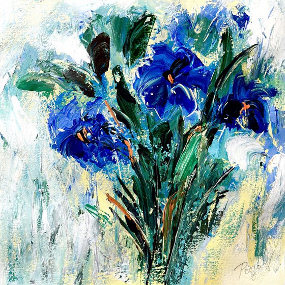 Blue Spring Flowers - Diptych