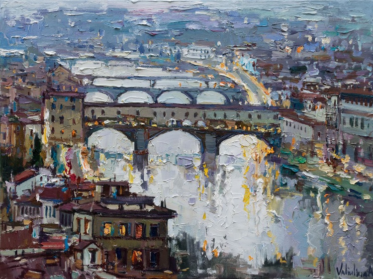 The Bridges Of Florence Italy Landscape Painti Artfinder