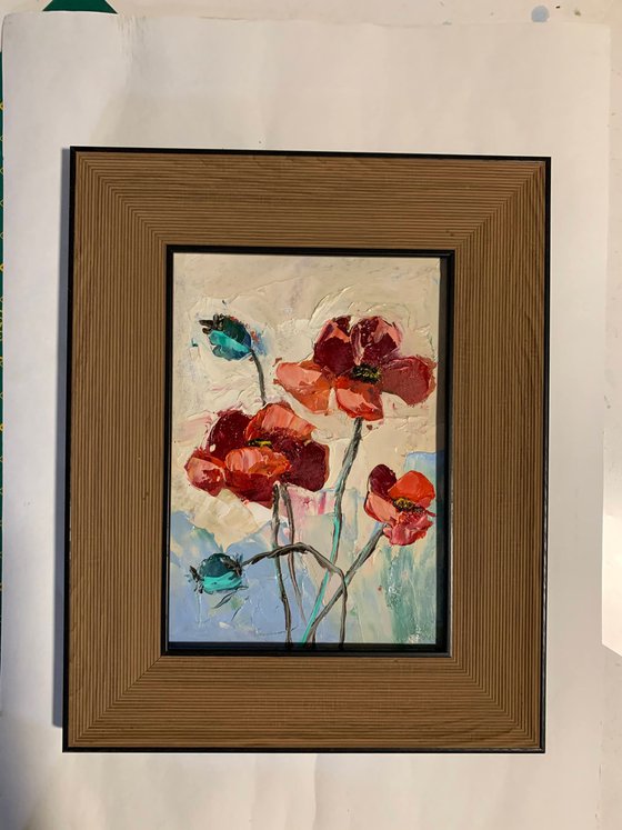 Poppies Red Flowers.
