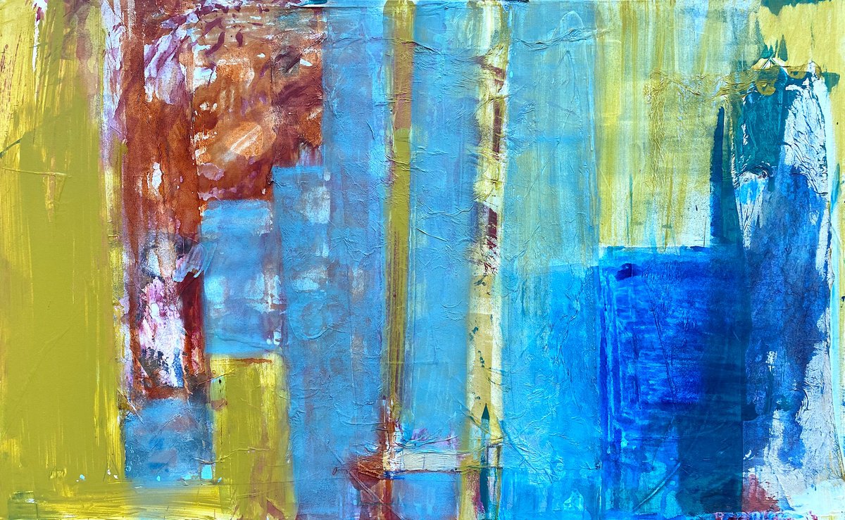 Abstract Acrylic Painting By Jason Forcier, 48 X 30, Been And Gone, Original Artwork