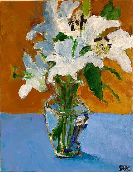 Flowers in Small Vase