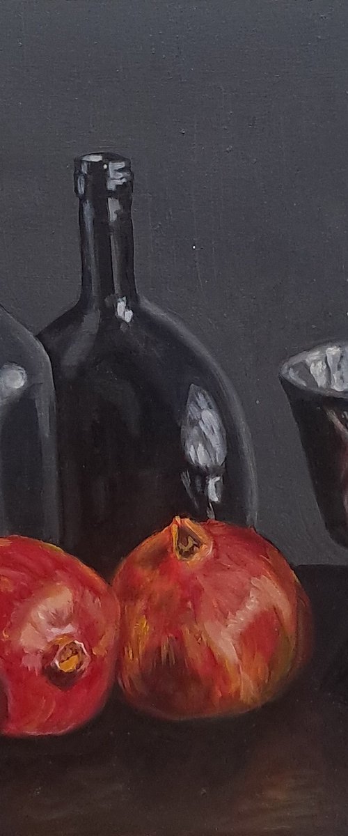 Vino, aceite y granadas by Bonifacio Contreras Tovar.