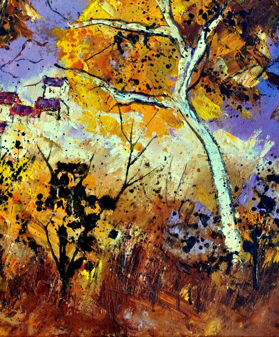 Two trees in autumn