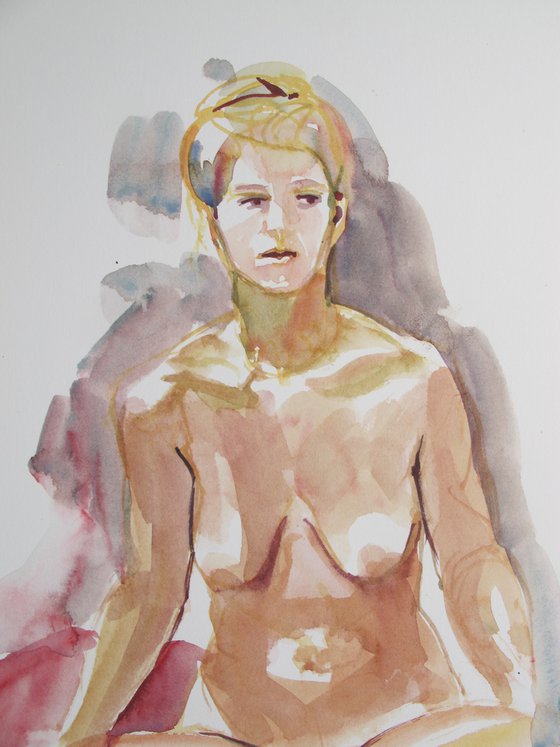 Seated female nude