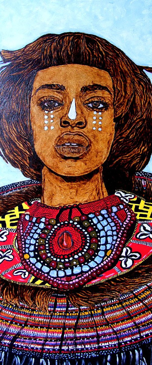 African girl ( Samburu Tribe) by MILIS Pyrography