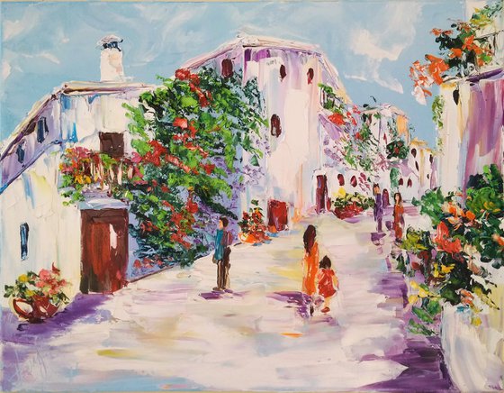 Flowering greek street