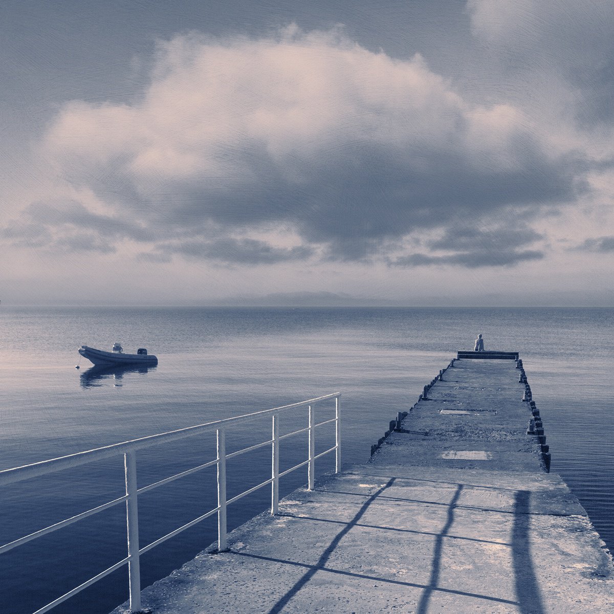 Photorealistic Landscape Photograph By Valerix, 20 X 20", Morning By The Sea., Original Artwork