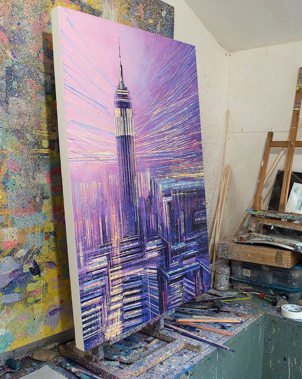 Empire State Building New York At Sunset Artfinder
